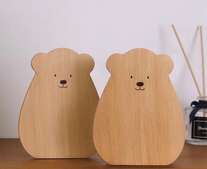 Bear Wooden Bookends - Image 2