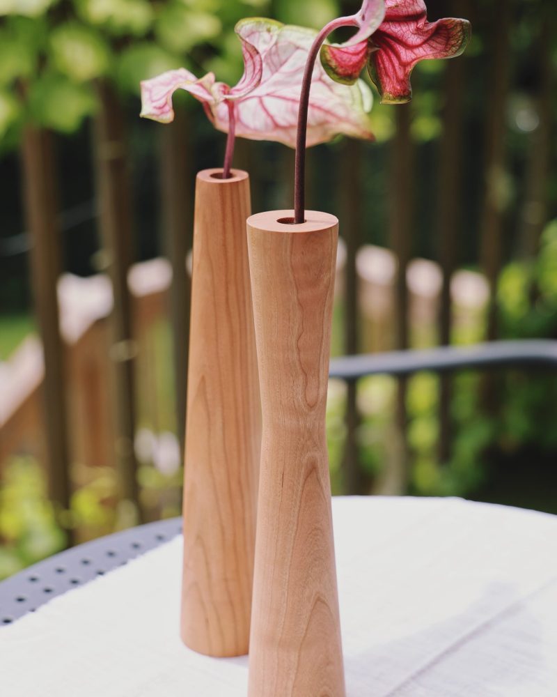 Cherry Wood Vase