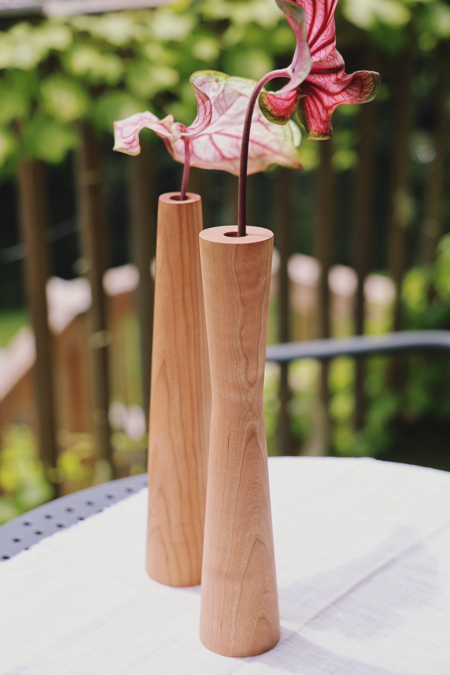 Cherry Wood Vase