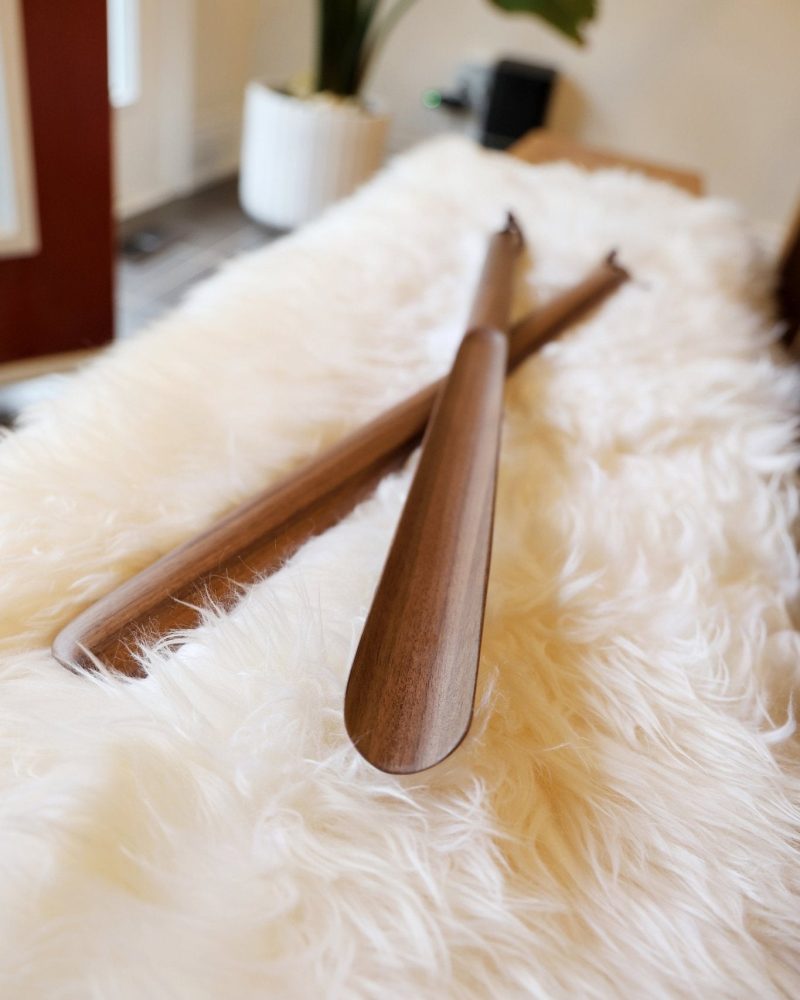 Black Walnut Shoe Horn with Long Handle