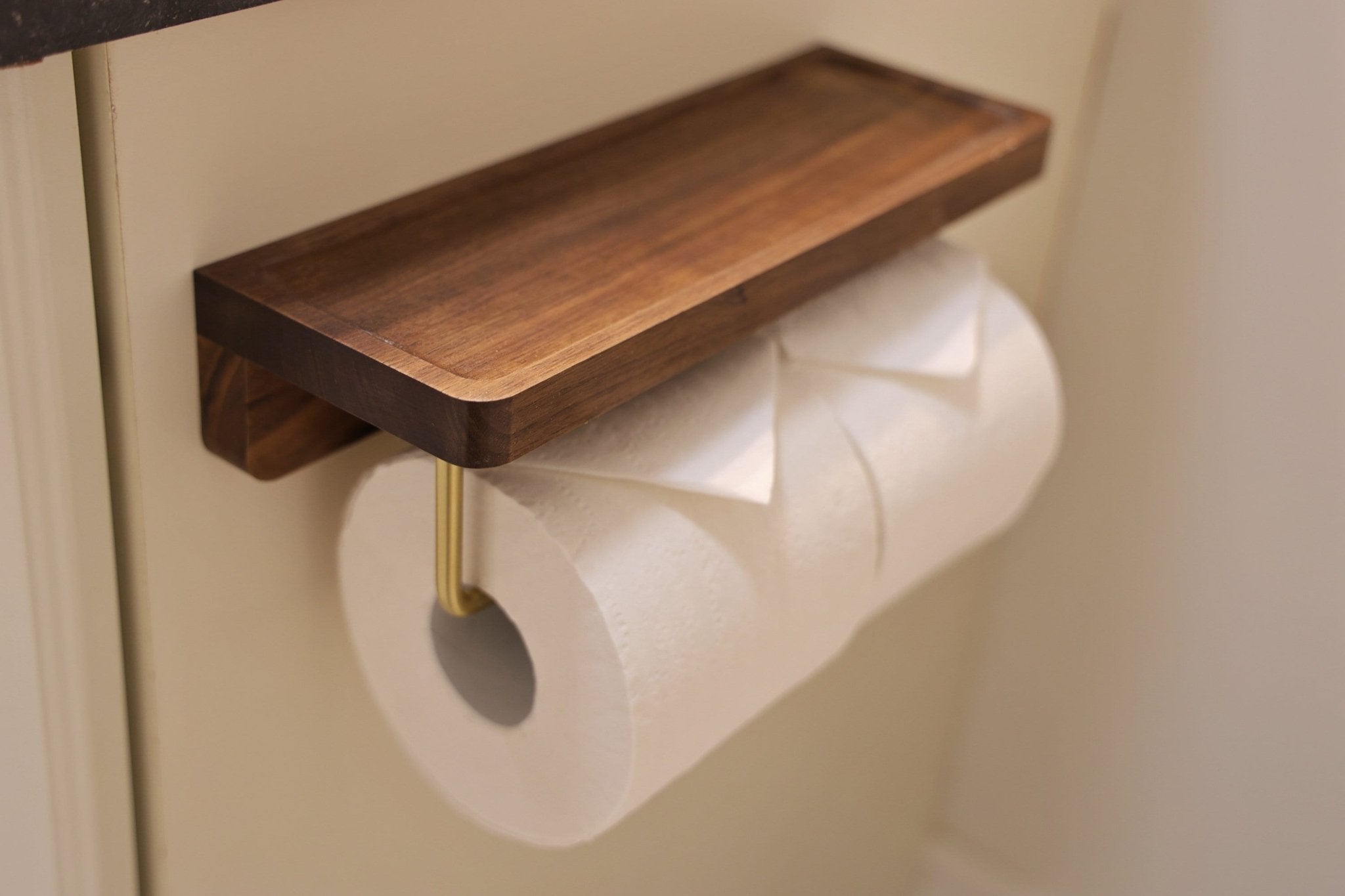 Toilet Paper Holder with Shelf - Image 2