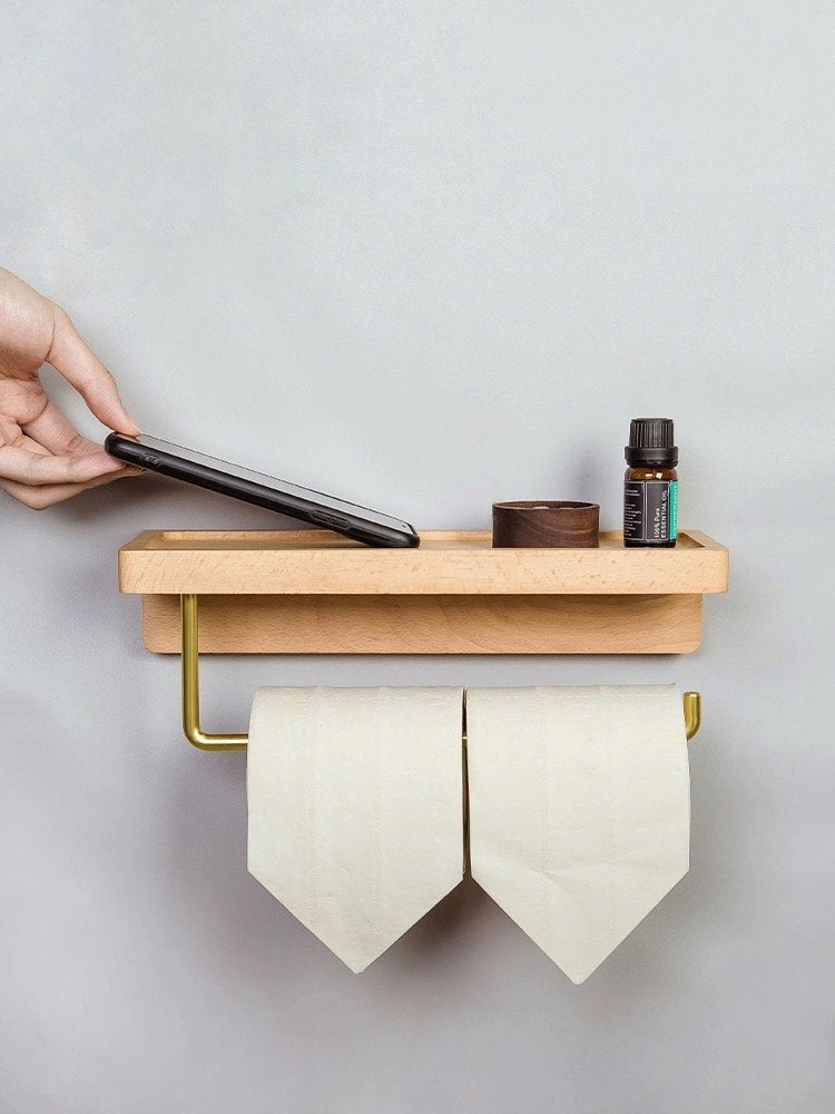 Toilet Paper Holder with Shelf - Image 5